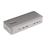 StarTech.com ドッキングステーション／USB-C接続／KVM機能／デュアルモニター／4K60Hz DisplayPort／5x USBハブ／ギガビットイーサネット／90W/45W USB Power Delivery／Windows & Mac／PC CPU切替器／Type-C マルチポート変換アダプター／マルチハブ 129N-USBC-KVM-DOCK