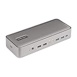 StarTech.com Dual-Laptop USB-C KVM Docking Station, Dual Monitor 4K 60Hz DisplayPort Dock, 5-Port USB Hub, GbE, 90W/45W Power Delivery to Two Laptops, Windows/Mac, 2-Host KVM Dock, TAA