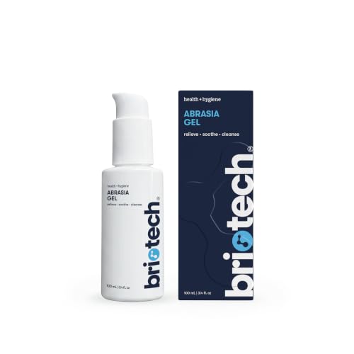 BRIOTECH Abrasia Gel Hypochlorous Acid Cleanser for Minor Cuts & Scrapes Vegan HOCl Hydrogel Quick Dry Irritation Relief Anti-Itch Sunburn Discomfort Antibiotic Free 3.4 fl oz