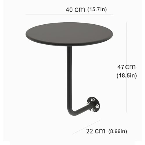 Table basse murale ronde blanche pour optimiser l'espace des petits salons - 4