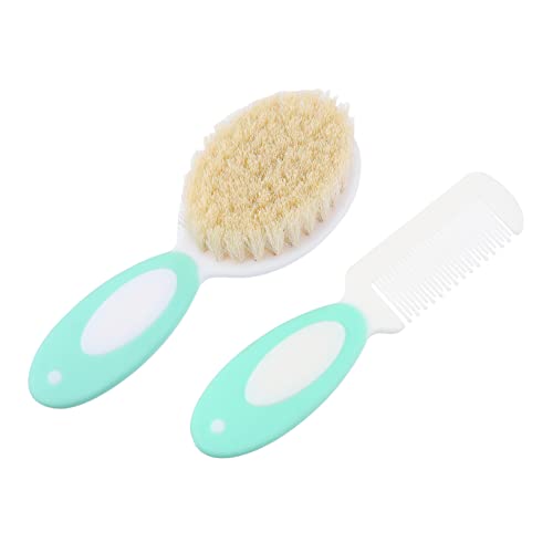 TOYANDONA 2pcs Toddler Grooming Kit Baby Hair Brush Set Soft Wool Brush for Boys and Girls Infants Easy to Hold Massaging Scalp Brush for Bath Time