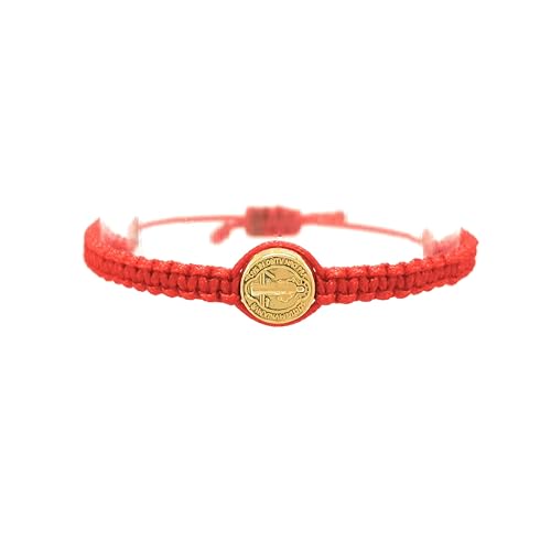 Bracelet for Baby - Red macrame bracelet for Baby - New born - Baby Shower - Baptism - Birthday gift - Tutti Jewelry (Saint Benedict)