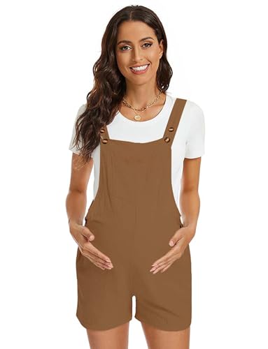 Jumpsuit chic pour femme enceinte FEOYA salopette coton style décontracté - 3