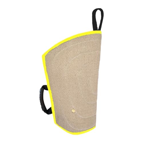Manga contra mordeduras de perro BLWOTMOR ligera y resistente de color amarillo para entrenar