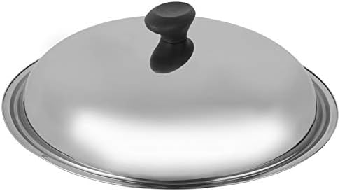 HANABASS Frying Pan Lid Universal Lid for Pots, Pans and Skillets, Stainless Steel Pan Lid Cover Anti- scald Thicken Skillet Lid Pot Lid (38cm) Pot Lids