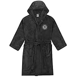 Chelsea FC - Herren Fleece-Bademantel mit Kapuze - offizielles Merchandise - Grau - XL