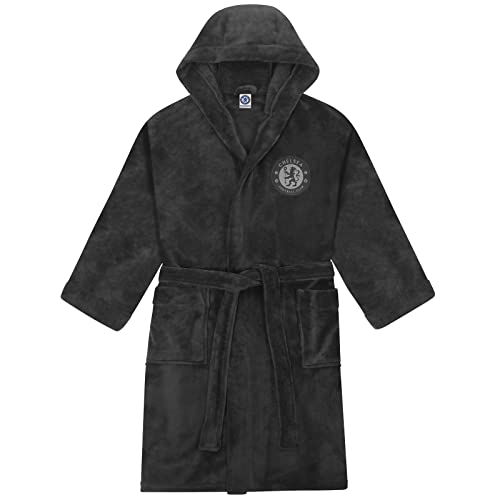Chelsea FC - Herren Fleece-Bademantel mit Kapuze - offizielles Merchandise - Grau - M Cover
