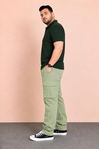 Image of INKKR Men Plus Size Cargo Pants || Plus Cargo Pants Cotton || 2XL-6XL