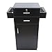 GOTOTOP Mesa Auxiliar con Cajón con Cerradura,Armario de Almacenamiento para Peluquería con 6 Agujeros para secador, rizador y Plancha,para Salón De Belleza/Peluquería,46,5x35x97 cm(Black)