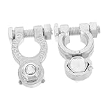 EPIGEIST 2 piezas Pinzas de Terminales de Batería de Zinc de Conectores Metálicos para Cables Instalación Fácil Compatibles con Múltiples Modelos de Automóvil