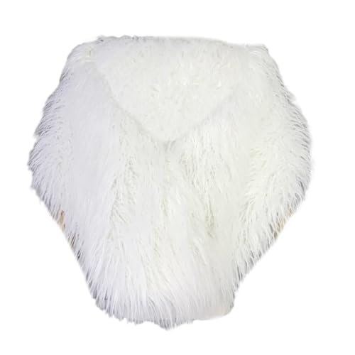 Bolero de felpa vintage blanco para fiestas de Halloween y bodas de los años 20