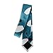 BoomDragon Men's Fashionable Blue Bowling Necktie - Durable Skinny Paisley Necktie for Meeting Office, Suit Accessories