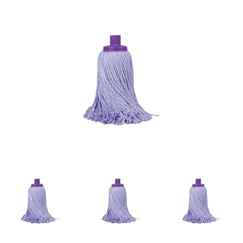 Mery 0545.41 Mikrofaser-Mopp mit Universal-Adapter, 40 x 8 x 11 cm, Lila Fregona de Microfibras Profesional | Cabezal Extragrande | Super Absorbente | Resiste a la lejía, 26,5 cm (Paquete de 4)