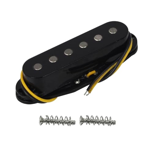 FLEOR Alnik 5 ST -Tonabnehmer Single-Coil-Tonabnehmer Gitarren-Steg-Pickup-Flachpol für ST SQ E-Gitarre, schwarz