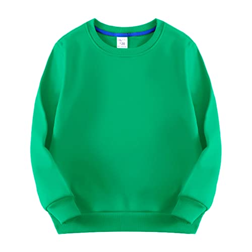 Generic Baby Boy Girl Casual Sweatshirt Tops Toddler Outfit Long Sleeve Crewneck Pullover Shirt Fall Winter (Green, 5-6 Years)