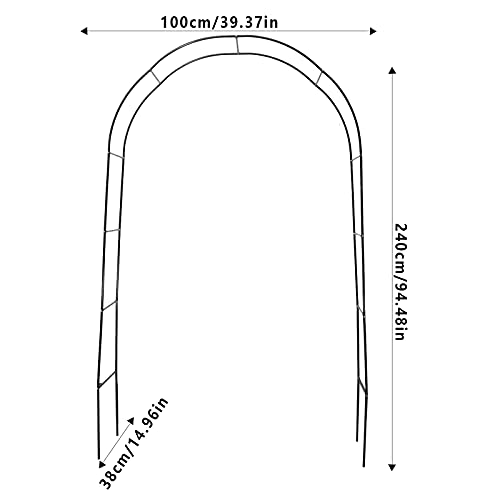 RXMORI Arco de jardinagem para casamento ao ar livre, treliça de árvore de jardim de metal, suporte