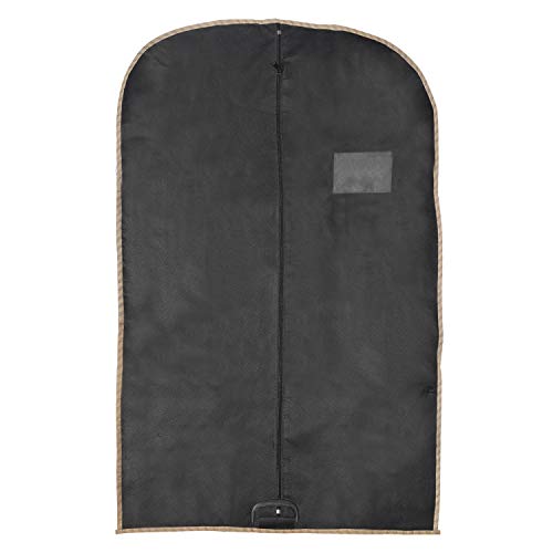 Glitter Collection (TM) Men’s Coat Blazer Cover Pack of 1 Foldover Breathable Garment Bag with Handles and Gusset – Black COT001