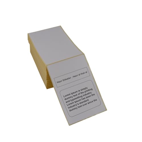 100 mm X 150 mm 500 Adetlik Paketlerde Lamine Termal Z Katlama Kargo Etiketi – Yazıcı Uyumlu, Yüksek Kaliteli Gönderi Etiketi (1 Paket)