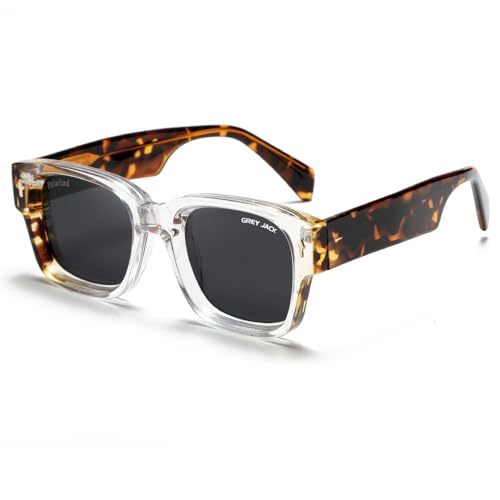 Image of grey jack 100% UV Protection Shades Retro Polarized Sunglasses for Men Women Branded Stylish Design Glasses 3316
