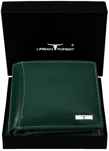 URBA,N FOREST Oliver Aniline Green Leather Wallet for Men2