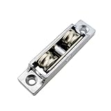 FACAIIO Edelstahl-Schlitz-Riemenscheibe für Schiebetür und Flügelfenster, 88 mm Rahmen aus Zinklegierung mit Kupferrolle