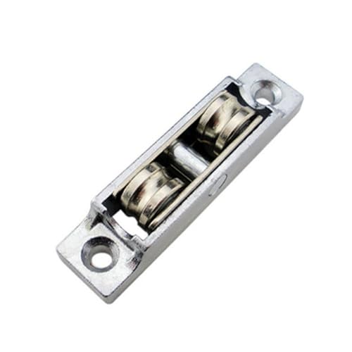 FACAIIO Poulie de roue à fente en acier inoxydable pour porte coulissante et fenêtre à battant, 88 mm, cadre en alliage de zinc, rouleau en cuivre