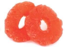 Glazed Pineapple Rings Red - 5 Lbs