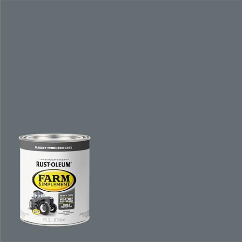 Image of Rust-Oleum 280157-2PK Farm & Implement Enamel Paint, Quart, Massey Ferguson Gray, (Pack of 2)