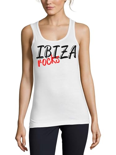 Débardeur en coton blanc Ibiza Rocks : finie la sensation de chaleur inconfortable