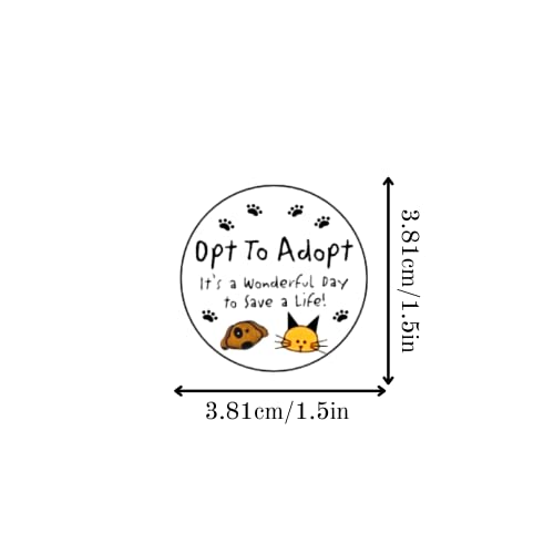 Black Paw Print Opt To Adopt Stickers For For Animal Rights Fundraisers, Animal Abuse Prevention, & Animal-Themed Events - Stickers For Pet Lovers, Pet Businesses, Animal Clinics, Labels, Scrapbooks And More! (250 Stickers) #TOP1