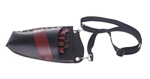 FOONEE PU Leather Scissor Hairdressing Holster Pouch Holder Case Waist Bag with Shoulder Belt