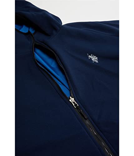 Image of U.S. Polo Assn. Reversible Poly Shell to Fleece Hooded Jacket Outerwear