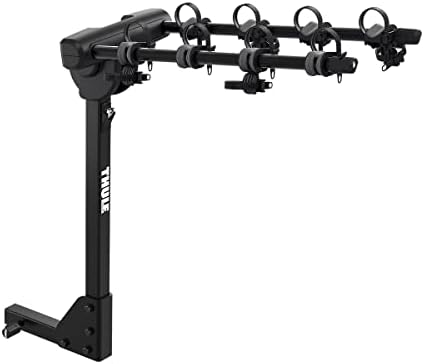 Thule Range hanging bike rack, Designed for RV travel, Carry 4 bikes, Integrated locks included, Arms fold when not in use
