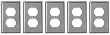 [Pack Of 5] Morris Products 83210, Duplex Stainless Steel Wall Plate, 1 Gang Standard Size, Electrical Outlet Receptacle and Light Switch Cover Wall Plate, Made of Unbreakable Metal (5 Pack)