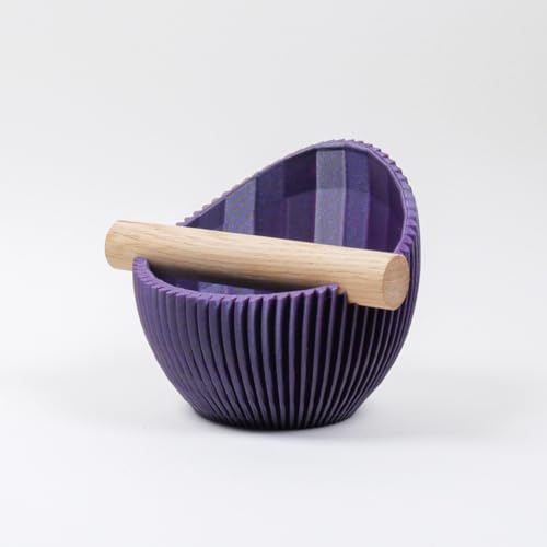 Nova Modern Knock Box, Coffee Knock Box, Knock Box Personalized, Barista Knock Box, Unique Gift for Coffee Lovers, Strong, Durable, Impact-Resistant, Galaxy Purple (Oak, Medium)