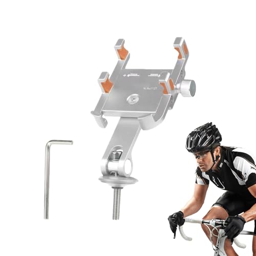 Soporte de móvil para moto en aleación de aluminio con amortiguación universal