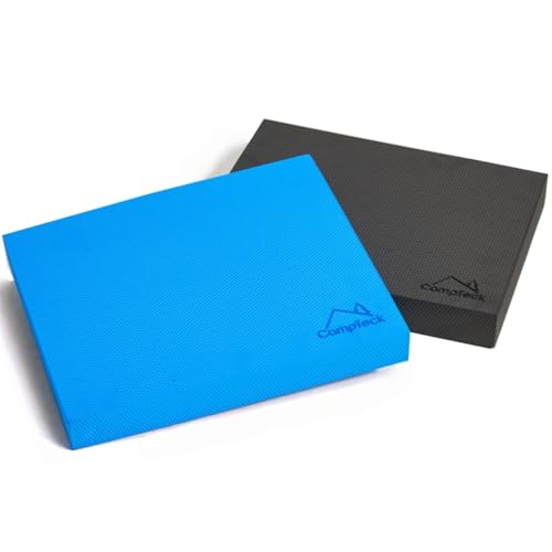 CampTeck U7340 Schaumstoff Balance Pad - Leicht und rutschfest für Stabilität, Kraft, Yoga-Unterstützung und Core-Training - Schwarz - L - 40 × 33 × 5 cm