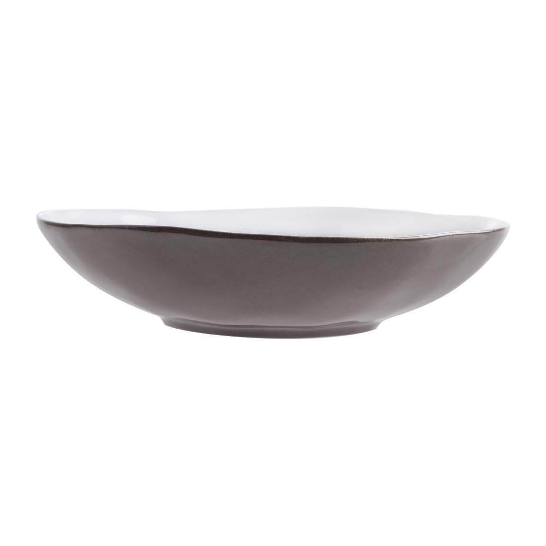 Olympia Grey Raw Recycled Clay Coupe Bowls Charcoal 230Mm (6 Pack)