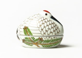 Amazon.co.jp: 錦巣篭もり鶴型 珍味入 有田焼 : ホーム＆キッチン