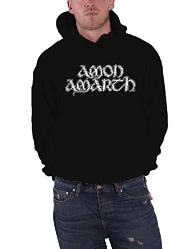 Sweat-shirt à capuche gris Amon Amarth Skull pour homme
