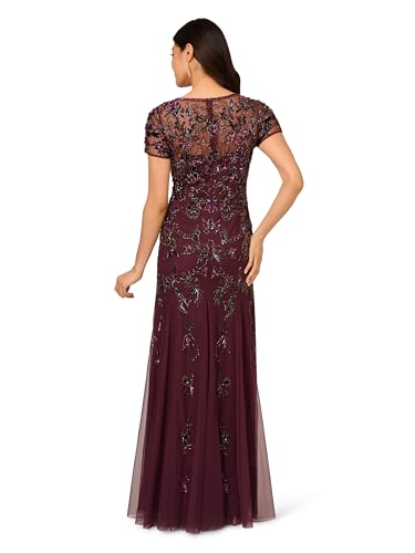 Image of Adrianna Papell Women's Beaded Godet Long Dress