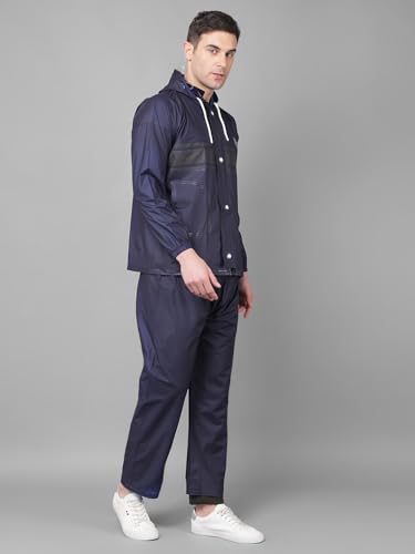 Image of Dollar Rainguard Men's PVC Full Sleeve Solid Raincoat Set With Adjustable Hood and Pocket