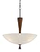 Cal Lighting FX-3528/1P Verona Glass Pendant Fixture, 60-watt x 3, Mahogany