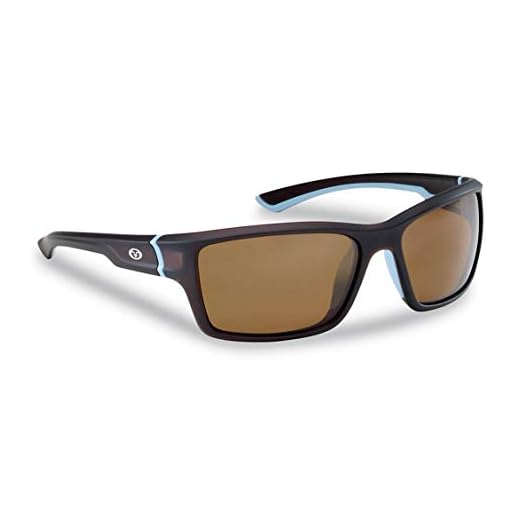 Flying Fisherman Cove Polarized Sunglasses with AcuTint UV Blocker for Fishing and Outdoor Sports, Matte Crystal Frames/Tobacco Amber Lenses