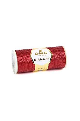 Image of DMC Diamant Metallic Needlework Thread, 38.2-Yard, Red Ruby