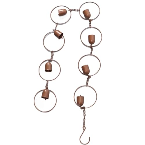 Rain Bells for Outside Rain Chains for Outside, 47 Inch Metal Chimes for, Hanging Chime, Decorative Bells for Garden Gutter
