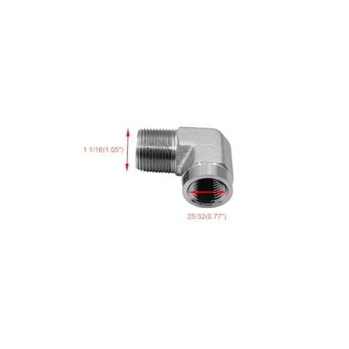 Image of 5502-12-08 Hydraulic Hose Adapter Fitting 3 /4 inch Male (3 /4 inch-14NPTF) x 1 /2 inch Female (1 /2 inch-14NPTF) 90 Street Elbow SAE Pipe Joints Connector Carbon Steel