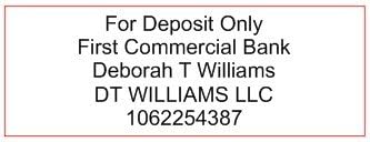 Miniatura 2 de Sello de goma autoentintado personalizado para tu texto hasta 5 líneas, P40-1516" x 2-38