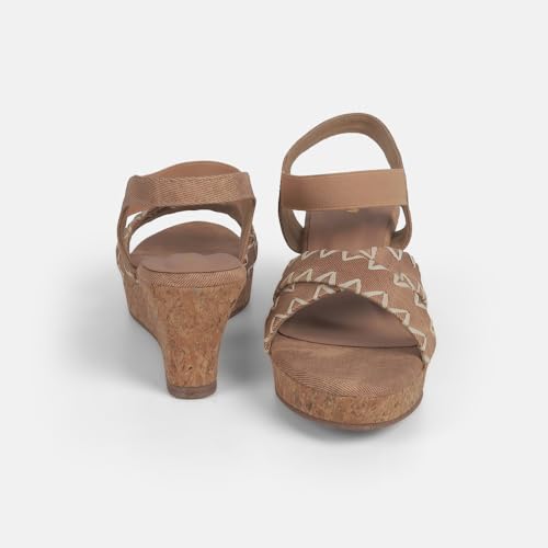 Image of Mochi Women Comfort Ankle-strap Wedge Heel Fashion Sandal
