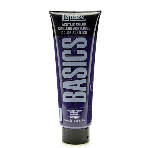 Liquitex BASICS Acrylic Paint, 250ml (8.5-oz) Tube, Dioxazine Purple